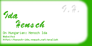 ida hensch business card